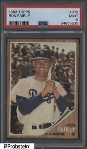 1962 Topps #375 Ron Fairly Los Angeles Dodgers PSA 9 MINT