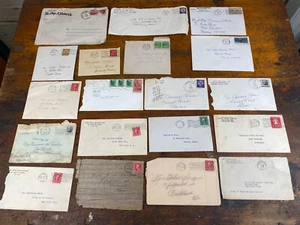 94 Envelopes w/ Cancellation & Stamp 1885-1965 Different Sizes & Addresses - Picture 1 of 22