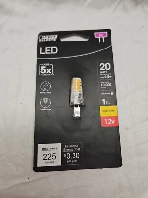 Feit Dimmable LED Bulb Replacement Bright White 20W BP20G4/830/LED/HDRP - Image 1 of 4