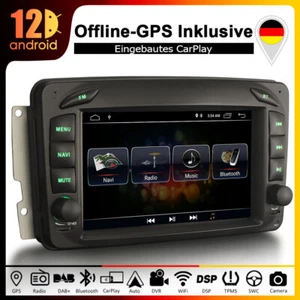 4-Kern Android 12 CarPlay Autoradio für Mercedes C/G-Klasse CL203 S203 W203 W463 - Bild 1 von 17