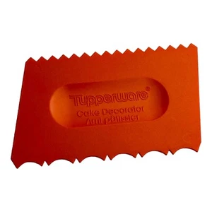 Tupperware Cake Decorator 1558 Orange Serrated Spreader Gadget - Picture 1 of 4