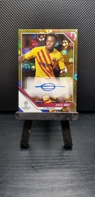 Ansu Fati 2021-22 Topps UEFA Champions Gold Starball Auto 35/50 FC Barcelona - Image 1 of 2
