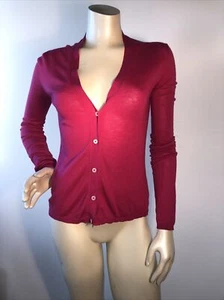 Miu Miu Cashmere Silk Blend pink Cardigan Size S Bin-Q - Picture 1 of 6