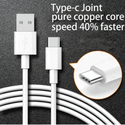 Fast Charging Type C USB Heavy Duty Universal Phone Charger Data Cable Lead - Image 1 of 4