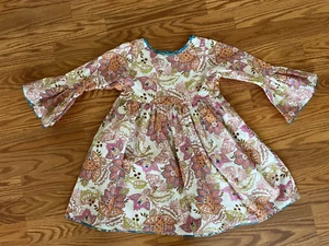 Blue Juniper girls colorful floral peasant country casual dress  size 4 - Picture 1 of 7