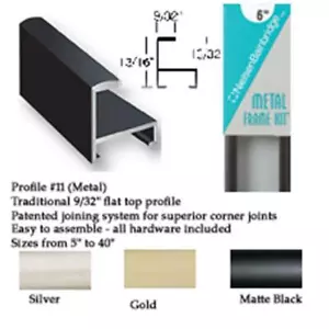Nielsen Bainbridge F136-21 Matte Black Aluminum Frame Kit - 36 In. - Picture 1 of 1