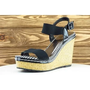 Charles by Charles David Sz 7.5 M Black Ankle Strap Synthetic Women Sandals Tara - Picture 1 of 7