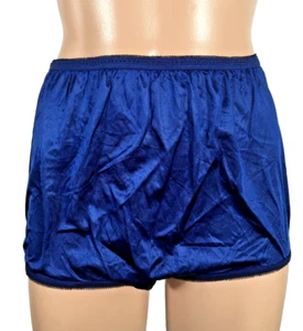 Vintage 1980er Pilz Zwickel Oma Nylon Höschen Spitze transparent dunkelblau 7 NEU - Bild 1 von 6