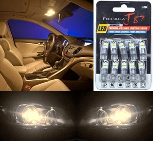 LED 3030 Light Warm White 912 Ten Bulb Interior Dome Replacement Stock Fit Lamp - Picture 1 of 12