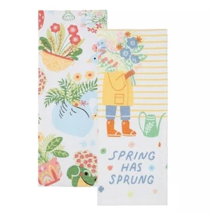 Celebrate Together Spring "Spring Has Sprung" 2-pc. Kitchen Towel Set 15"x26" - Picture 1 of 3