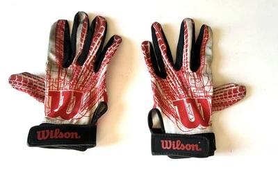 Guantes receptores de fútbol americano Wilson Supergrip grandes para adultos Foto 1 de 3