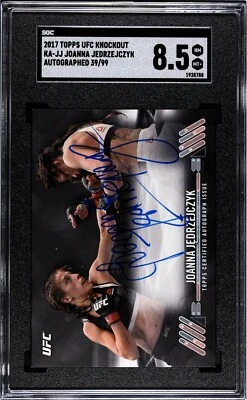 2017 Topps UFC Knockout Joanna Jedrzejczyk Autograph /99 Auto SGC 8.5 - Image 1 of 2