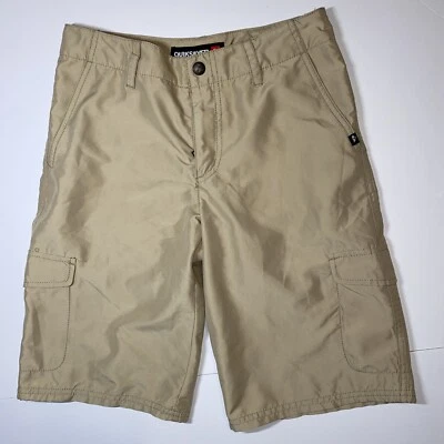 Quicksilver Boys Cargo Khaki Tan Shorts Size 26 Polyester - Image 1 of 4