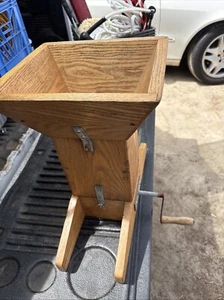 Beautiful Handmade Oak Grape Crusher Apple Fruit Crusher Cider Wine Making - Picture 1 of 24