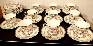 Mikasa Bone China Chippendale Muster 10 Tassen und Untertassen - Bild 1 von 6