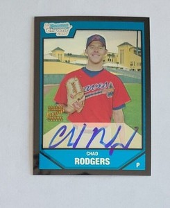 2007 Bowman Chrome Chad Rodgers Atlanta Braves - Auto