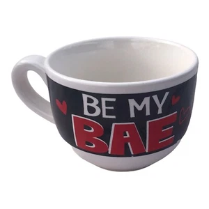 International MTY Coffee Wide Mug Be My Bae Cup Ceramic Hearts Love 12oz Romance - Picture 1 of 8