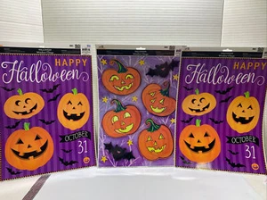Celebrate Happy Halloween Party Window Clings Halloween Decoration Lot Of 3 - Picture 1 of 4