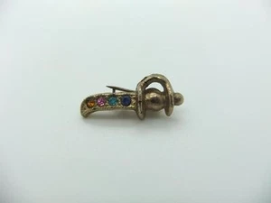 Mini prendedor/broche de daga decorado vintage bisutería alrededor de los años 60 - Imagen 1 de 1