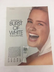 1991 Pearl Drops Tooth Polish Teeth Smile Vintage Magazine Print Ad - Picture 1 of 5