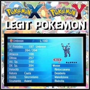 5 GEN Legit Pokemon • CLERIC SHINY Umbreon @ LEFTOVERS 6IV XY ORAS S&M ULTRA - Picture 1 of 1