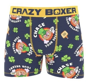 Herren M Medium Crazy Boxershorts St. Patty's Patrick's Day Whiskey Kobold - Bild 1 von 5