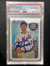 2018 Topps Heritage #42 David Wright Autographed Card NY Mets PSA Authentic