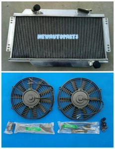 ALUMINUM RADIATOR + FANS FOR TRIUMPH SPITFIRE MARK III/IV/1500 1964-1978 76 1977 - Picture 1 of 6