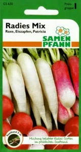 Radies Mix - Saatband mit 3 leckeren, beliebten Radieschen Sorten - Gemüse Samen - Bild 1 von 3