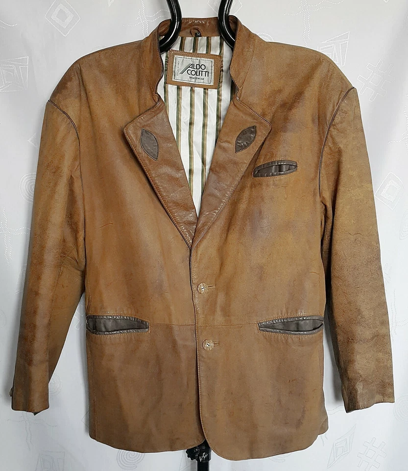 CHAQUETA DE HOMBRE DE CUERO ALDO COLITTI OKTOBERFEST DIRNDL TIROL DE COLECCIÓN: 42/52 Foto 1 de 4