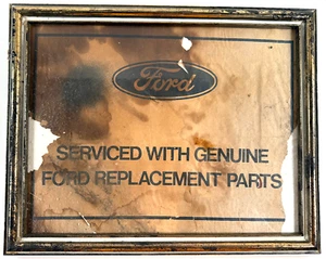 Antica insegna cartacea ricambi Ford Service garage auto automobili - Foto 1 di 15