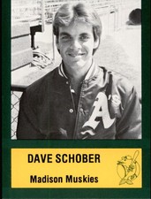 1984 Madison Muskies Police Dave Schober University of Wisconsin Trainer Card