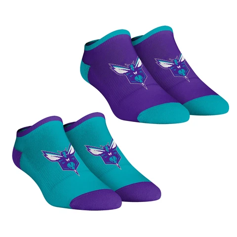Women's Rock Em Socks Charlotte Hornets Core Team 2-Pack Low Cut Ankle Sock Set Cover