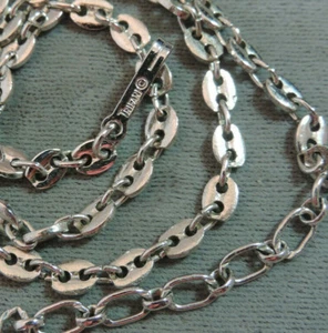 Signed Trifari Anchor Link 14" ~ 16" Silver tone Chain Necklace Cd 30.9 - Picture 1 of 3