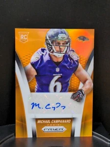 2014 Panini Prizm Orange Prizms /75 MICHAEL CAMPANARO #AR-MC Rookie Auto RAVENS - Foto 1 di 3