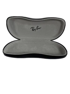 Ray-Ban Negro Anteojos/Gafas de Sol Estuche Rígido Carcasa de Almeja, Taco Forro Gris Suave - Imagen 1 de 5