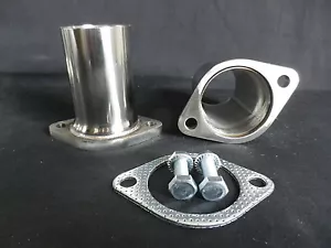 STAINLESS STEEL EXHAUST 2 BOLT FLANGE 2.5 inch TO 2.5 inch SET 2 INC fittings - Picture 1 of 1