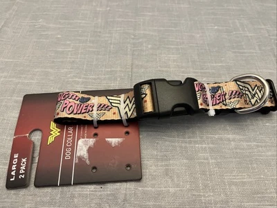 Collar de perro DC Comics Wonder Woman talla grande cuello talla 16" - 26" nunca usado Foto 1 de 4