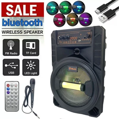 3000W Portable Bluetooth Speaker Sub woofer Heavy Bass Sound System Party+Remote - Image 1 of 4