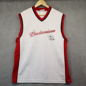 Camiseta deportiva de baloncesto de colección Dale Earnhardt Jr #8 blanca NASCAR Budweiser talla XL - Imagen 1 de 7