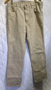 Wrangler Herren 936 Beige Hose 32x33 TAG 34x34 Cowboy Schnitt Schlank Gerade Kleiner Fleck - Bild 1 von 12
