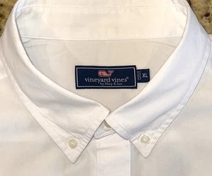Camisa para hombre Vineyard Vines blanca elástica manga larga abotonada talla XL - Imagen 1 de 4