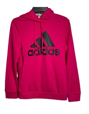 Adidas Women's Essentials Fleece Hoodie Pink/ black medium - Image 1 of 4