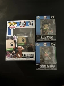 Funko Pop Demon Slayer Lot: Nezuko Kamado 868 + Inosuke and Nezuko Mini Figures - Picture 1 of 6
