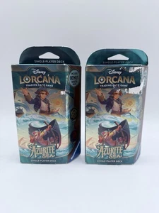 Disney Lorcana Azurit Meer Starter Deck Bernstein und Rubin Menge 2 Versiegelt Neu - Bild 1 von 7