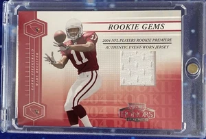 2004 Donruss Playoff Honors Rookie Gems Larry Fitzgerald Patch Card #d 652/750 - Picture 1 of 2