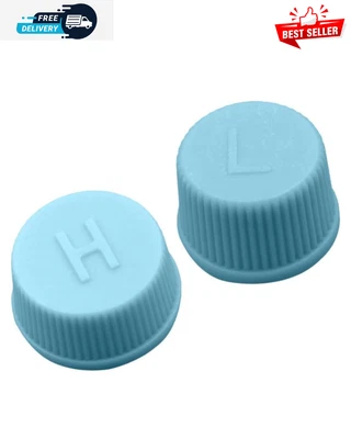2 Pcs Blue Replacement Valve Caps for Car Air Conditioning, Leakproof R134A AC S - Image 1 of 4
