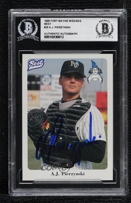 BAS 1996 Best Fort Wayne Wizards AJ Pierzynski #20 BGS Authentic Auto Rookie RC - Image 1 of 2