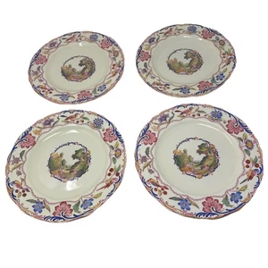 Platos de cena Spode Copeland Gobelin (4) 10 1/2" antiguos de colección colores vibrantes - Imagen 1 de 15