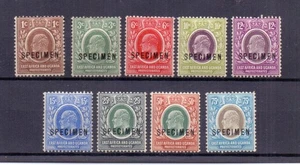 K.U.T. 1907-08 EDVII Specimens Set (9) LMM (SEE DESCRIPTION) CAT £275 - Bild 1 von 2